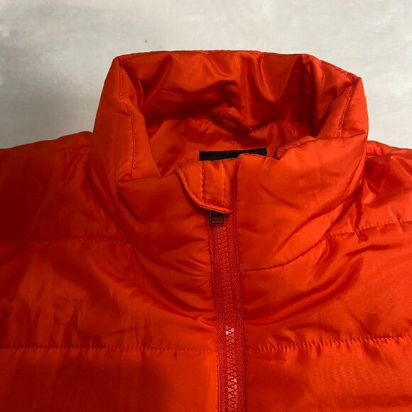 New York & Company Orange Womens XL Full Zip Pocket Puffer Jacket 100% Polyester - Picture 3 of 12